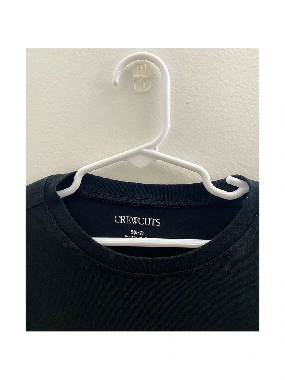 J.Crew Crewcuts Girls’ long-sleeve bow-collared dog graphic T-shirt (Small 6/7)